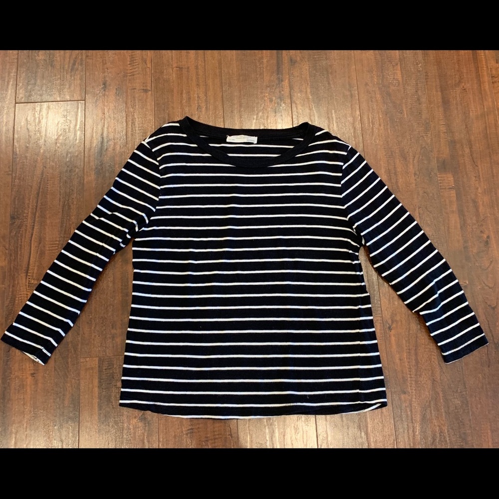 Zara Collection striped Black and White Tee SZ- S